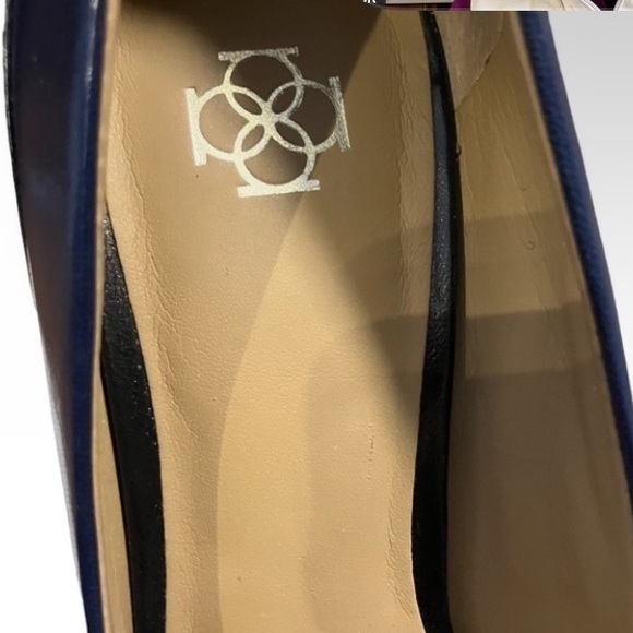 Ann Taylor Two-Tone Pumps Dark Blue Black Pointed Toe 6.5 - Picture 5 of 10